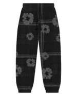 denim-tears-plaid-cotton-wreath-black-sweatpant