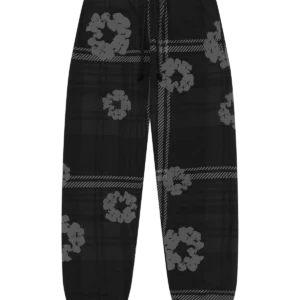 denim-tears-plaid-cotton-wreath-black-sweatpant
