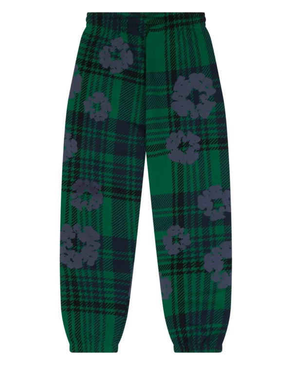 denim-tears-plaid-cotton-wreath-green-sweatpant