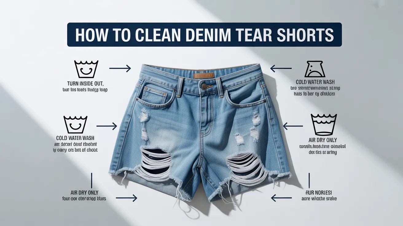 how-to-clean-denim-tear-shorts